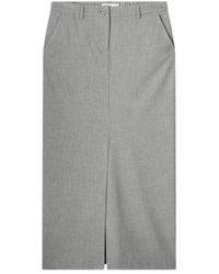 Summum - Rokken ,Grijs ,Viscose Blend Stretch Rok Grijs - Lyst