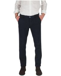 Mason's - Broeken ,Blauw ,Katoen Blauwe Extra Slim Winter Katoenen Broek - Lyst
