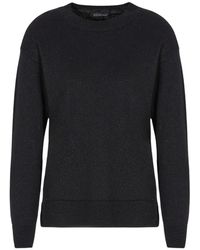 ARMANI EXCHANGE - Truien & Vesten ,Zwart ,Wol Trui Met Ronde Hals - Lyst