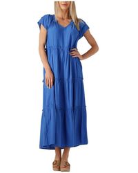 co'couture - Blauwe Maxi Jurk New Sunrise - Lyst