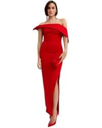 Roland Mouret - Rotes asymmetrisches abendkleid - Lyst
