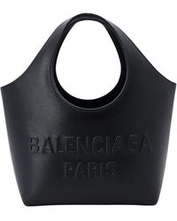 Balenciaga - Schwarze lederhandtasche mit innentasche - Lyst