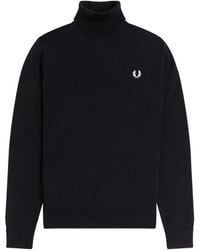 Fred Perry - Schwarze pullover kollektion - Lyst