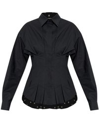 Moschino - Overhemden ,Zwart ,Katoen Shirt Met Stippenpatroon - Lyst