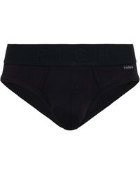John Richmond - Ondergoed ,Zwart ,Katoen Tripack Low-Rise Slips Met Logo - Lyst