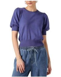 Minus - Overhemden ,Blauw ,Blauwe Gebreide Tee Voor Vrouwen - Lyst