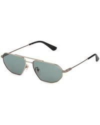 Police - Sonnenbrille mit grünen gläsern und metallrahmen - Lyst