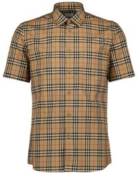 Burberry - Overhemden ,Veelkleurig ,Katoen Geruite Casual Overhemd - Lyst