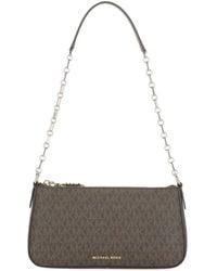 Michael Kors - Braune Schultertasche Mit Monogramm - Lyst