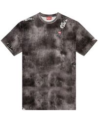 DIESEL - Tops ,Veelkleurig ,Katoen Stijlvol T-Shirt - Lyst