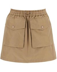 Moncler - Technical cotton cargo mini skirt - Lyst
