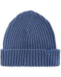 Paul & Shark - Accessoires ,Blauw ,Wol Wollen Muts - Lyst