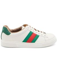 Gucci - Ace Leder Low-Top Sneakers - Lyst