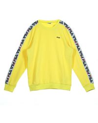 Fila - Hoodies & Sweatvesten ,Geel ,Katoen Lichtgewicht Crewneck Sweatshirt - Lyst