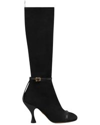 Thom Browne - Schoenen ,Zwart ,Leer Trompe L'Oeil 4-Bar Sandal Boot - Lyst