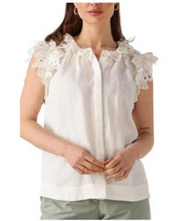 Copenhagen Muse - Tops ,Wit ,Denim Witte Zomer Top Natuli Shirt - Lyst