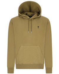 Ami Paris - Hoodies & Sweatvesten ,Bruin ,Molleton Tactische Jas - Lyst