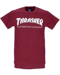 Thrasher - Tops ,Bruin ,Katoen Skatemag Tee T-Shirt/Wit - Lyst