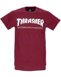 Thrasher - Tops ,Bruin ,Katoen Skatemag Tee T-Shirt/Wit - Lyst