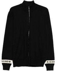 RICHMOND - Schwarzer Reißverschluss Pullover Hoher Kragen - Lyst