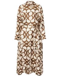 Max Mara - Seidenhemdkleid Mit Auffälligem Druck - Lyst