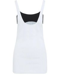The Attico - Tops ,Blauw ,Katoen Geribbeld Jersey Tanktop - Lyst
