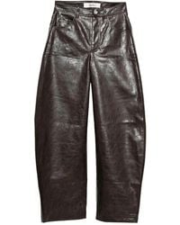 Séfr - Broeken ,Bruin ,Katoen Wijde Jeans - Lyst