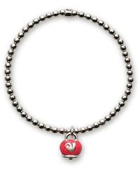Chantecler - Silbernes glockenarmband mit rotem emaille - Lyst