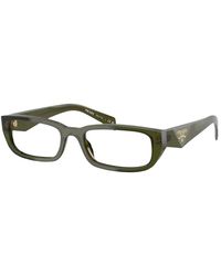 Prada - Grüne Brillengestelle Sonnenbrille - Lyst