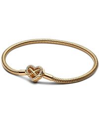 PANDORA - Armband Funkelndes Unendlichkeits-Herz Goldfarben - Lyst
