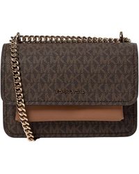 Michael Kors - Borsa a tracolla con manico a catena e logo - Lyst