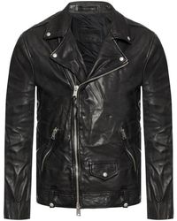AllSaints - Milo Leather Biker Jacket - Lyst