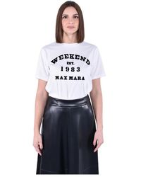 Weekend by Maxmara - Rokken ,Zwart ,Katoen Tenue T-Shirt - Lyst
