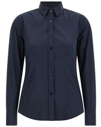 Xacus - Overhemden ,Blauw ,Katoen Klassiek Sara Shirt - Lyst