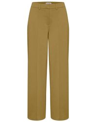 Ichi - Straight Trousers - Lyst