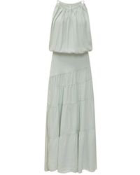 IRO - Kleedjes ,Groen ,Island Maxi Jurk - Lyst