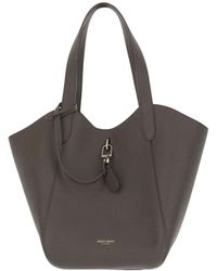 Giorgio Armani - Logo Leder Tote Tasche Mit Clutch - Lyst