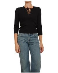 Marella - Truien & Vesten ,Zwart ,Wol Maglia-Canottiera-Top - Lyst