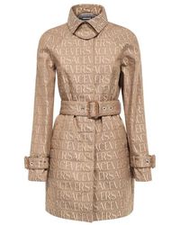 Versace - Belted Coats - Lyst