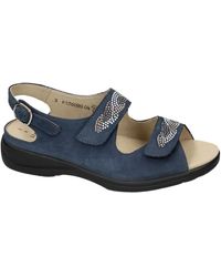 SOLIDUS - Schoenen ,Blauw ,Leer Steundool Sandaal 73111-80033 Lia (H) - Lyst