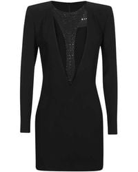 John Richmond - Kleid Mit Langen Ärmeln Und Ausschnitt - Lyst