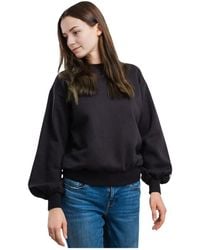 Champion - Hoodies & Sweatvesten ,Zwart ,Katoen Relaxed Fit Sweatshirt - Lyst
