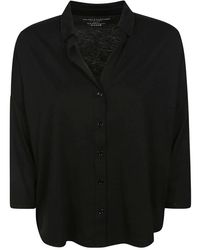 Majestic Filatures - Camisa negra de manga larga de lyocell - Lyst