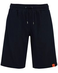 Aspesi - Blaue shorts mit kordelzug - Lyst