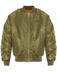 DIESEL - Jassen ,Groen ,Leer W-Type-D1 Jacket - Lyst