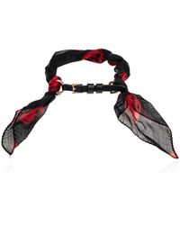 McQueen - Seidenarmband Mit Totenkopfmotiv - Lyst