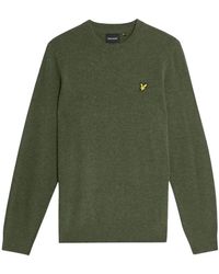 Lyle & Scott - Groene Gebreide Trui Lange Mouw Ronde Hals - Lyst