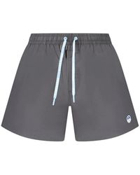 North Sails - Schwarze Baumwoll-Badehose Mit Ozeandetails - Lyst