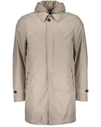 Moorer - Jassen ,Grijs ,Polyester Jas Licht Gewatteerd En Waterdicht - Lyst