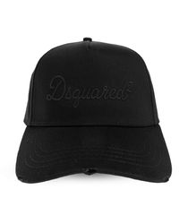 DSquared² - Accessoires ,Zwart ,Katoen Cap Met Klep - Lyst